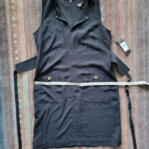 Tommy Hilfiger Sleeveless Black Utility Dress with Front Pockets Size 8 - Picture 5 of 10